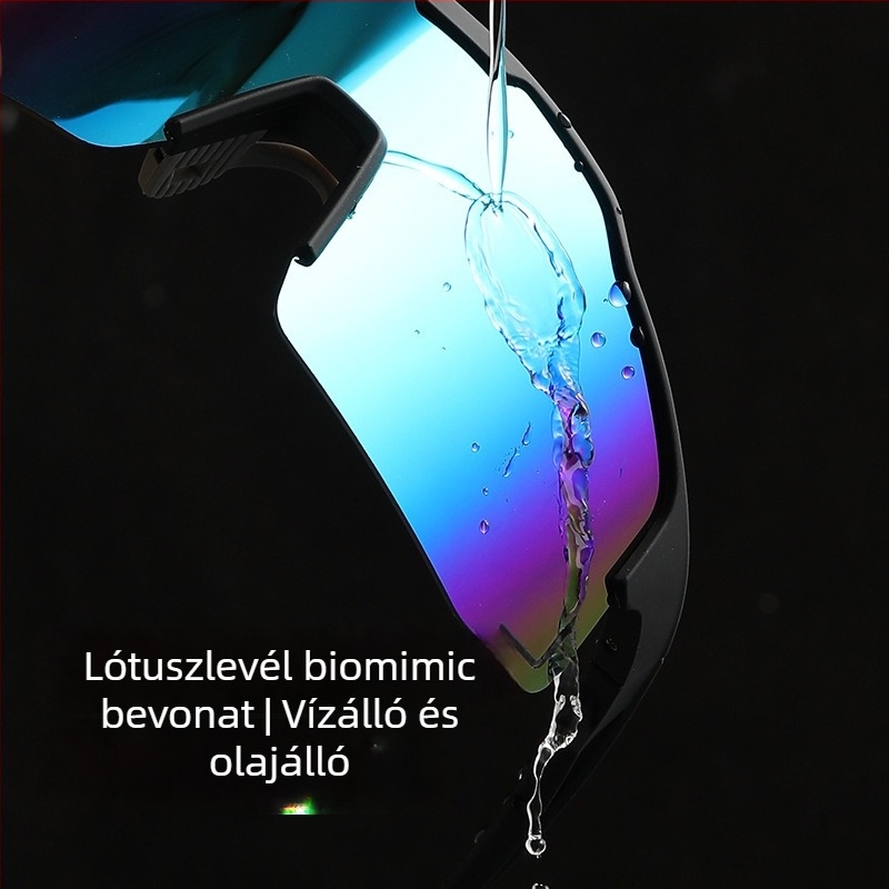 Kerékpáros szemüveg 9346 modell, cserélhető lencsékkel, szélvédett, UV védelem