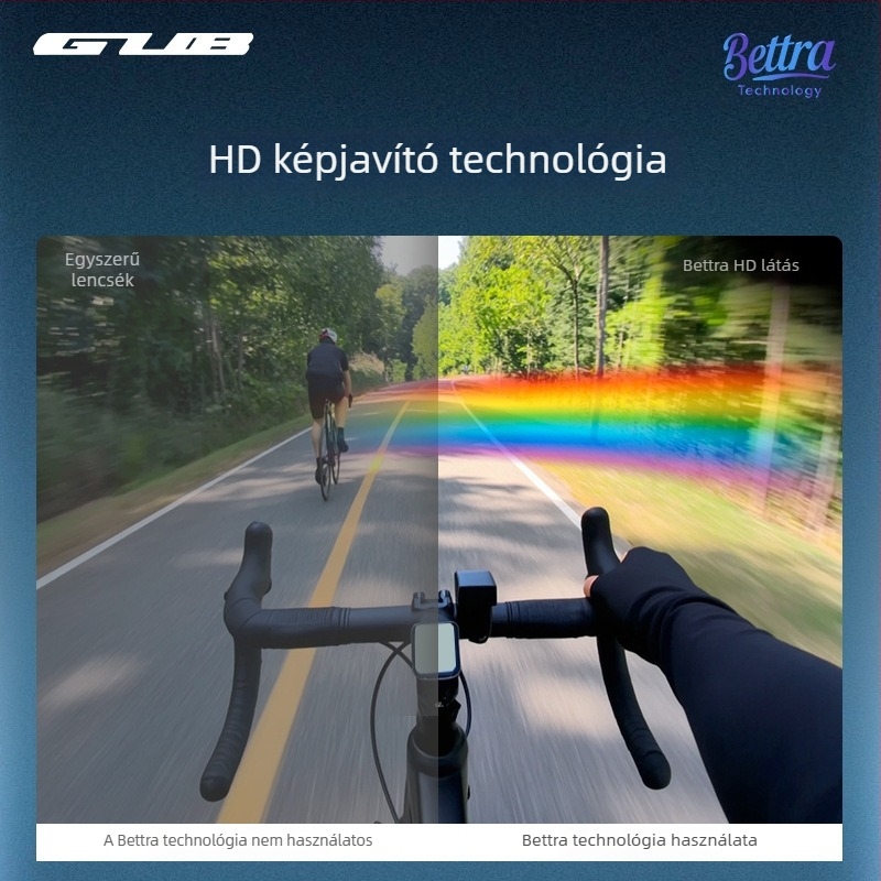 Polarizált kerékpáros szemüveg, modell 8300, PC anyag, cserélhető lencsék, kompatibil dioptriás szemüveggel