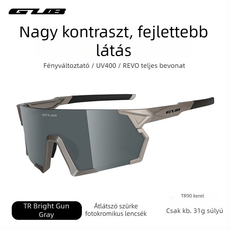 Polarizált kerékpáros szemüveg, modell 8300, PC anyag, cserélhető lencsék, kompatibil dioptriás szemüveggel