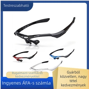 Kerékpáros szemüveg PC kerettel, dioptria 0, uniszex, félkeret, modell 0089