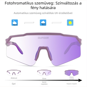 XQ632 kerékpáros szemüveg színváltó lencsékkel, antifog, szélvédett