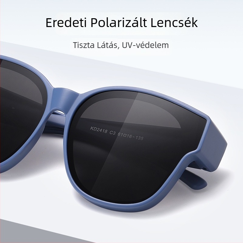 Gyerekeknek szóló myopia szemüveg polarizált UV400 TAC lencsékkel, TR90 keret, teljes keret