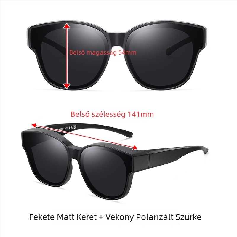 Gyerekeknek szóló myopia szemüveg polarizált UV400 TAC lencsékkel, TR90 keret, teljes keret