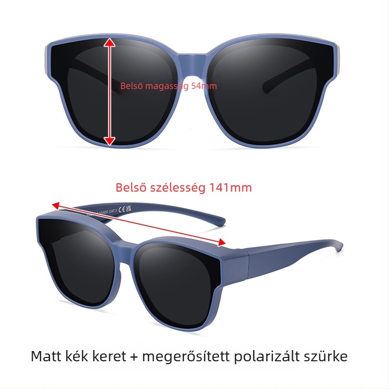 Gyerekeknek szóló myopia szemüveg polarizált UV400 TAC lencsékkel, TR90 keret, teljes keret