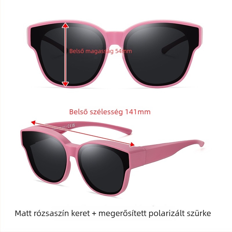 Gyerekeknek szóló myopia szemüveg polarizált UV400 TAC lencsékkel, TR90 keret, teljes keret