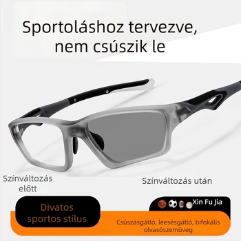 Fotókróm olvasó szemüveg férfiaknak — távoli és közelre használható, kékfény elleni védelem, csúszásmentes, divatos