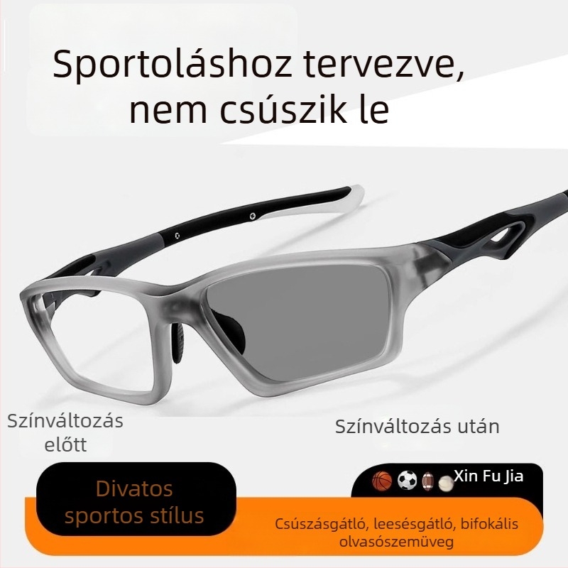 Fotókróm olvasó szemüveg férfiaknak — távoli és közelre használható, kékfény elleni védelem, csúszásmentes, divatos