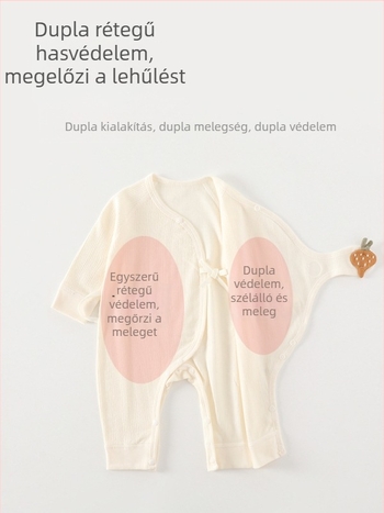 Újszülött, 100% pamut jacquard pillangó mintás body, oldalsó záródással, hosszú ujjak, uniszex, kapucni nélküli, tavasz–ősz– télre.