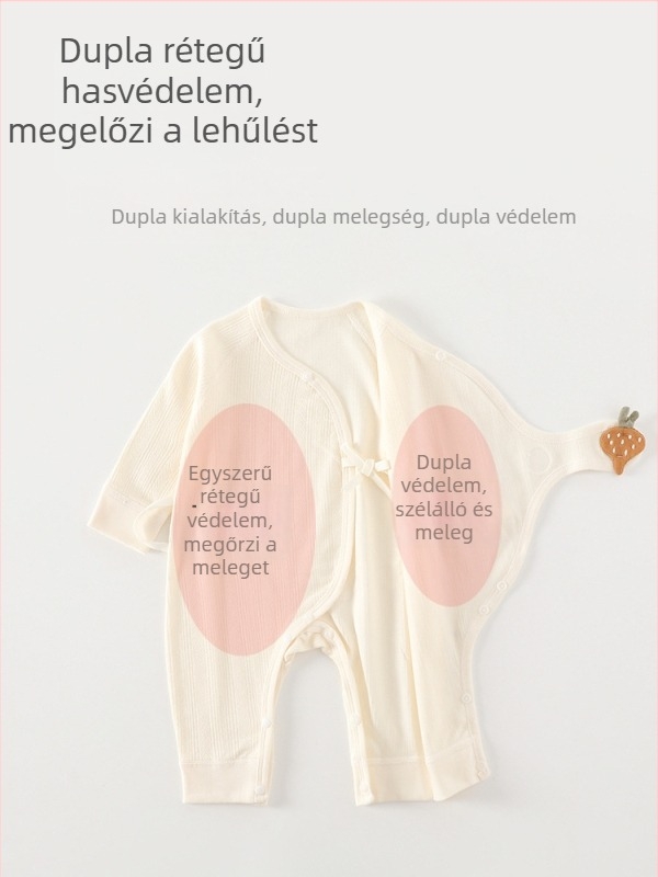 Újszülött, 100% pamut jacquard pillangó mintás body, oldalsó záródással, hosszú ujjak, uniszex, kapucni nélküli, tavasz–ősz– télre.