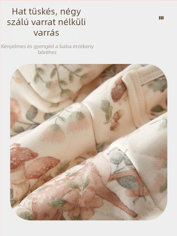 Baba quilted téli kétrészes készlet, 100% pamut, vastag, uniszex, újszülött 0–12 hónap