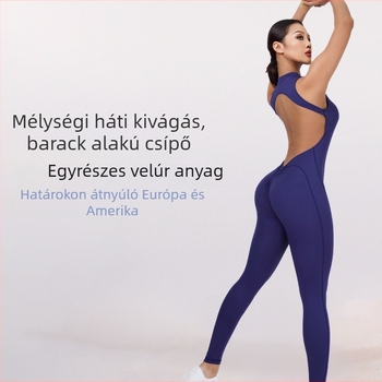 Női hát nélküli sportos overál, gyorsan száradó, szoros fazon, melltámasz beépített, 75% nylon, 25% spandex