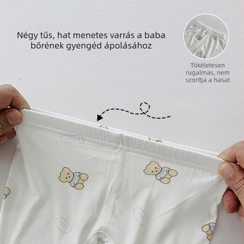 Nyitott ágyékú baba nadrág, vékony Modal, uniszex, újszülött, nyár