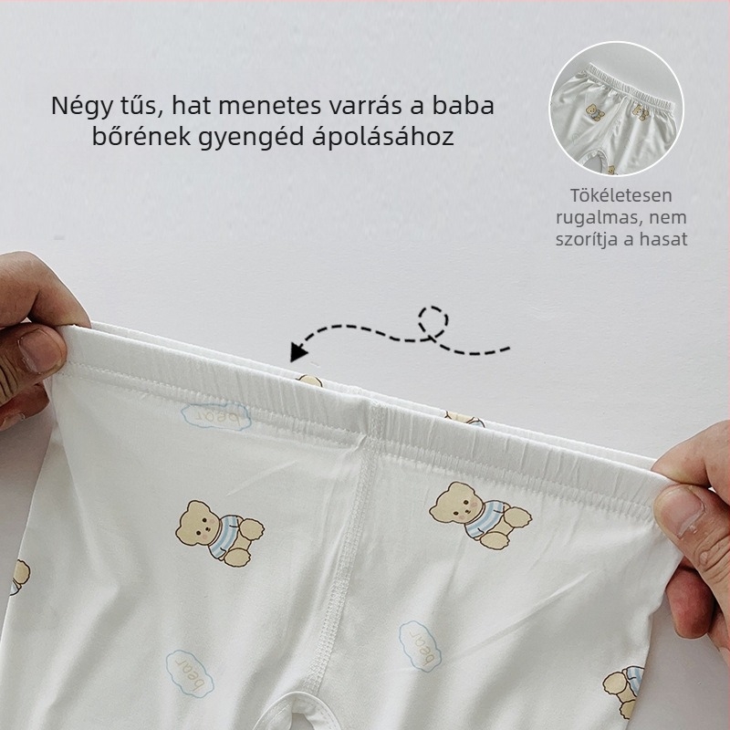 Nyitott ágyékú baba nadrág, vékony Modal, uniszex, újszülött, nyár