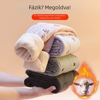 Gyerekek téli nadrág flísz bélésével, poliészter 90%, magas derék, uniszex