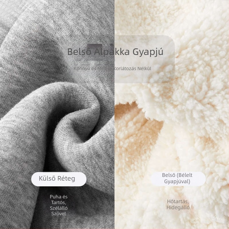 Gyerekeknek készült sherpa béléses nadrág fiúk számára, téli pamut nadrág