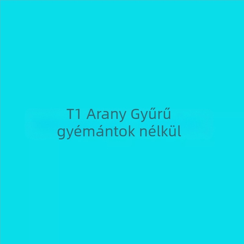 T Brand T1 fél gyémánt gyűrű, V aranyozott, 18K rózsaarany, sima felület, geometrikus gyémánt, pár gyűrű