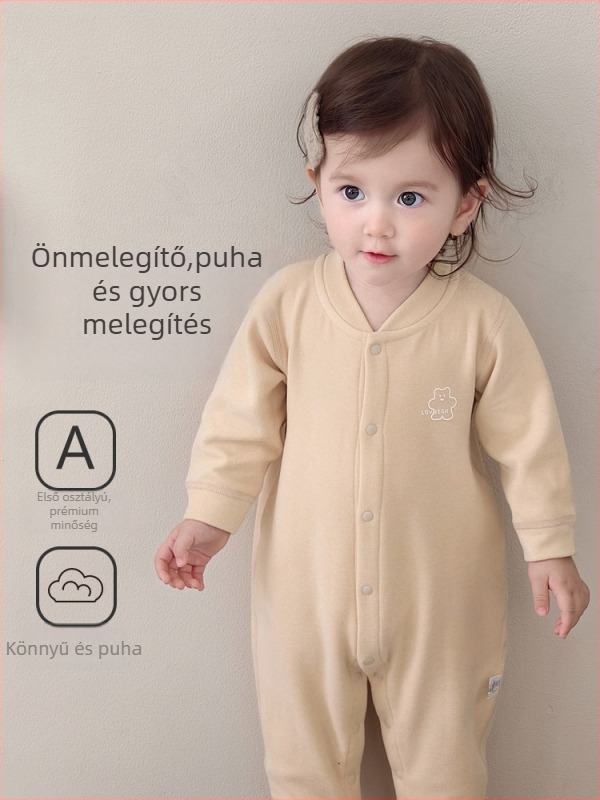 Csecsemő overál gyapjú-velúr alapanyagból, hosszú ujjú, uniszex, őszi-téli viselet