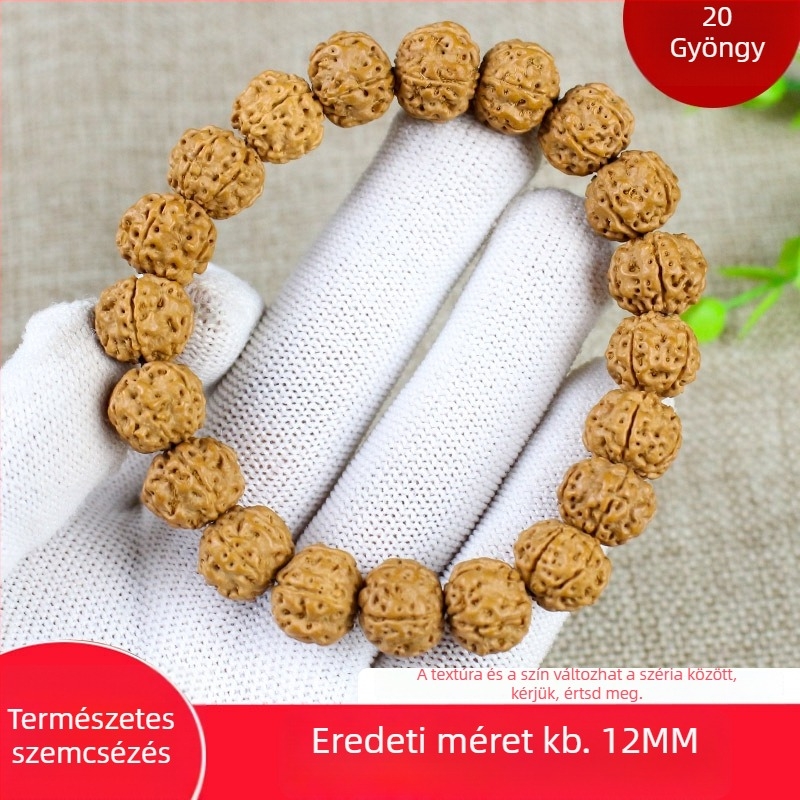 Bodhi magvú karkötő - etnikus páros stílus, polírozott geometrikus dizájn, 14 darabos készlet, Hangzhou származás