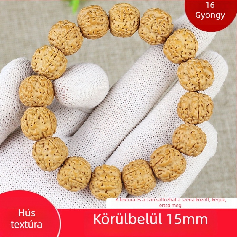 Bodhi magvú karkötő - etnikus páros stílus, polírozott geometrikus dizájn, 14 darabos készlet, Hangzhou származás