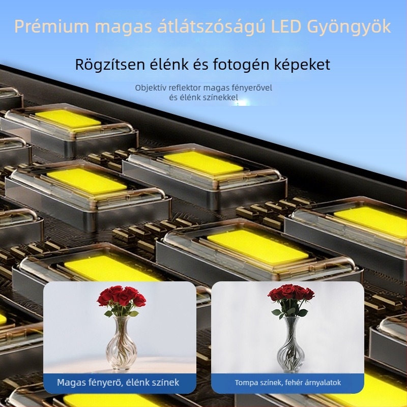 Kompakt stúdió fotó LED-fénydoboz háttérdobozzal, árnyékmentes világítással, still life és ékszerek fotózásához
