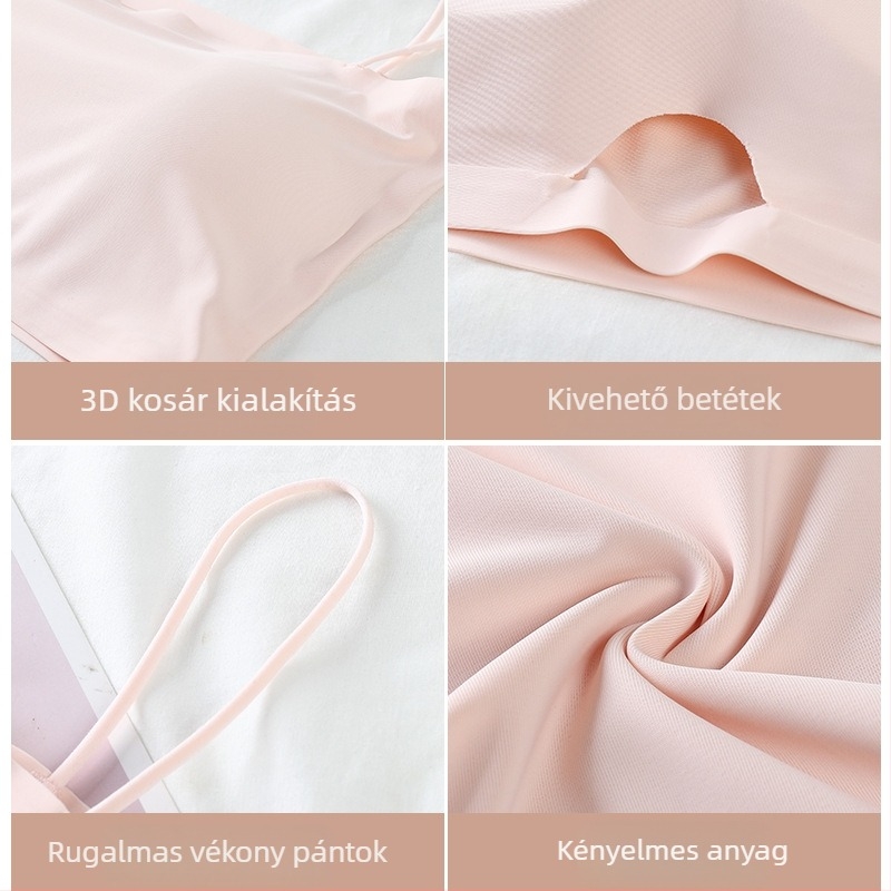 Langsha varrás nélküli női cami top beépített párnákkal, diszkrét hátsó rész, könnyű nyári fehérnemű