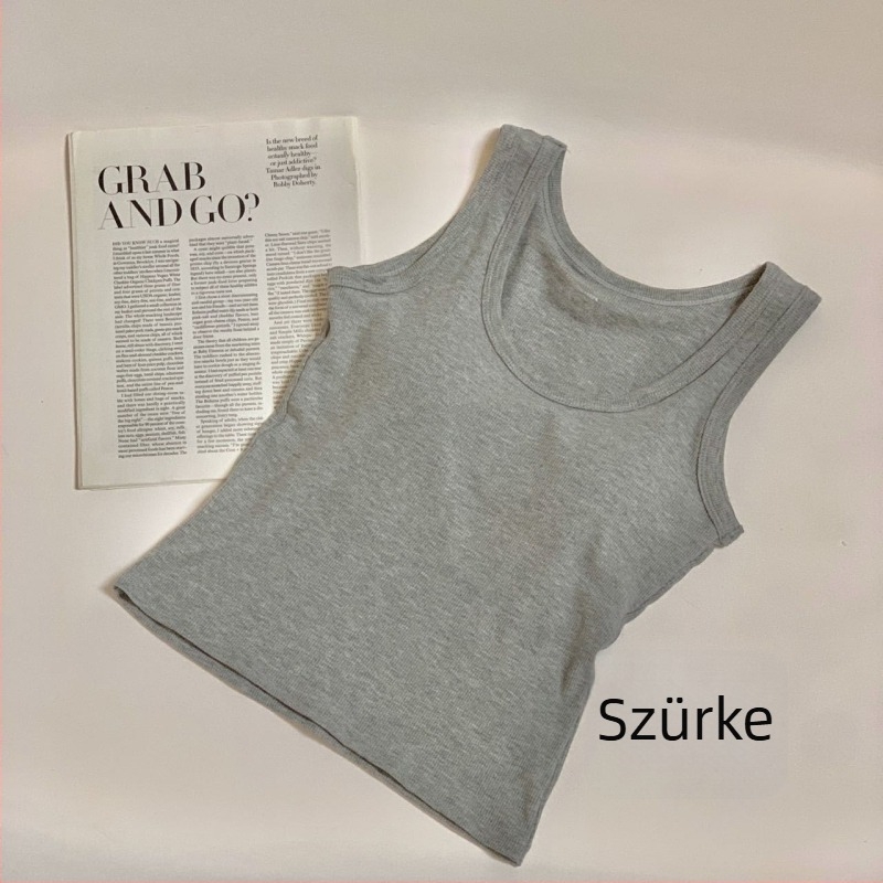 Feizi 8790 Camisole-vest karcsú alapszövetes felső széles vállpántokkal, beépített kosarakkal