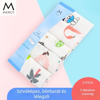 MORCIEY babaszájkendő – 100% pamut, kiváló nedvszívás, újszülötteknek (0–1 év), minták: állatok, csíkok, kockás, rajzok