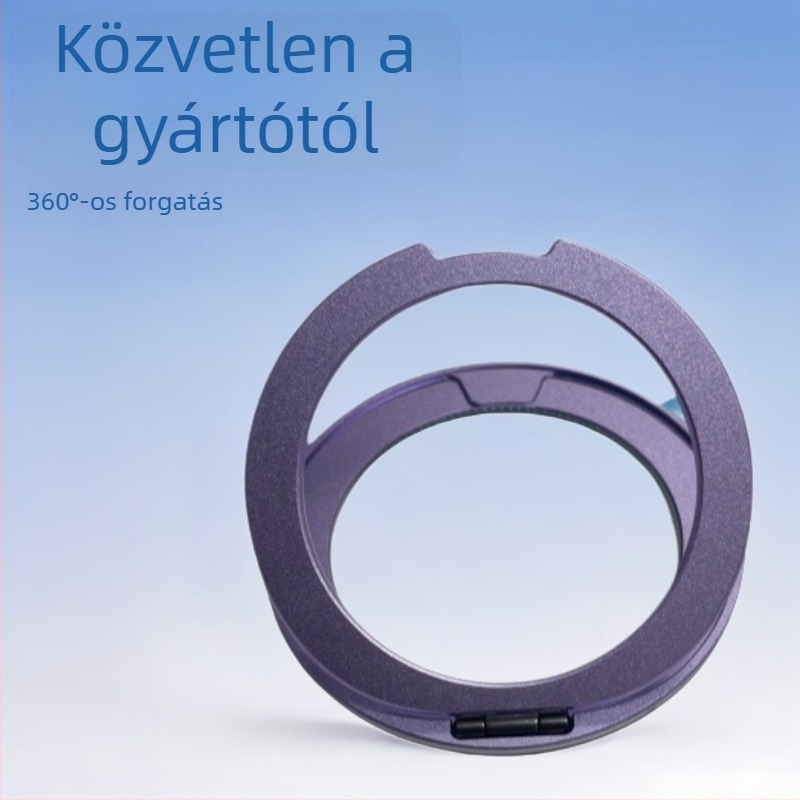 Vezeték nélküli töltőállvány 360°-os forgással, asztali tartó, alumíniumötvözet