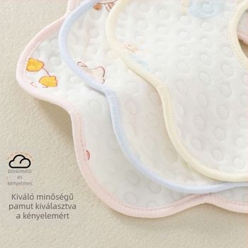 Bébi nyakvédő, vízálló, pamut 95% felett, mesefigurás mintázat, uniszex, újszülötteknek 0–1 év
