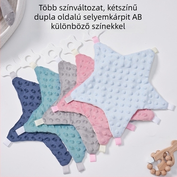 Nyálkendő szilikon rágóval babáknak 0–3 éves korig – bean velvet anyag, élelmiszer-minőségű szilikon, nyugtató funkció