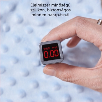 Nyálkendő szilikon rágóval babáknak 0–3 éves korig – bean velvet anyag, élelmiszer-minőségű szilikon, nyugtató funkció