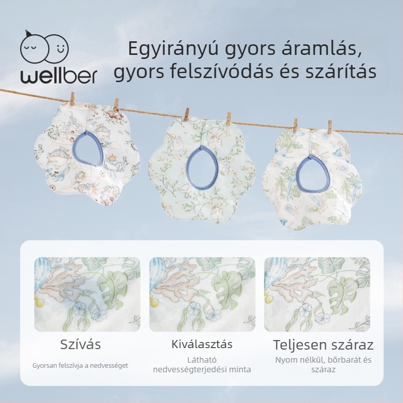 Pamut nyálkendő, nyakpánt stílusú kendő, nedvszívó, babáknak és 0–6 éves gyerekeknek, mintás figurával, készlet