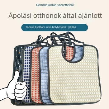 Pamut etetőbib gyerekeknek, 3–8 év — vízálló és szennyeződés-álló, uniszex, mintázat: a képen látható