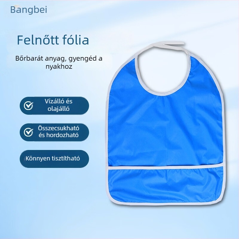 Felnőttek etető kötény — vízálló, szennyeződésálló, PVC és poliészter anyagból, uniszex
