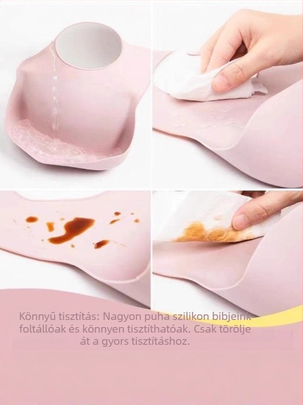 Xilikang Family élelmiszer-minőségű szilikon gyerekeknek 3D zsebbel, vízálló, uniszex, 1–3 éveseknek
