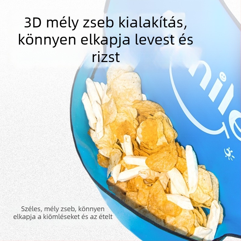 TPU felnőtt etető kötény – vízálló és szennyeződésálló, étkezéshez, uniszex