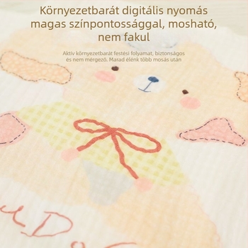 Gyerekeknek készült pamut arc törölköző – kis négyzetes, 100% pamut, nedvszívó, 3–8 éveseknek, 2025 tavasz