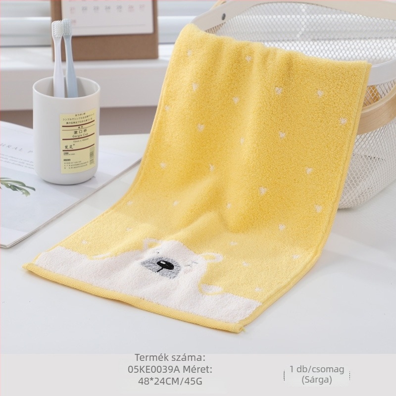 Bébi törölköző - tiszta pamut, 32-es fonal, egyszerű szövés, súly kevesebb mint 50 g