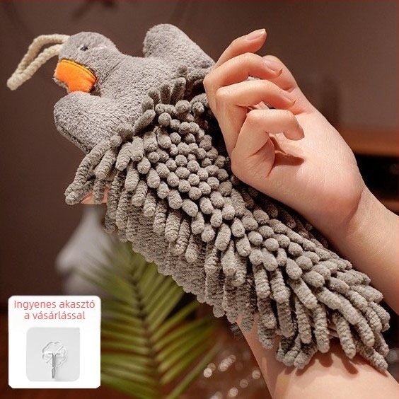 Baba chenille kéztörlő, nedvszívó, függő kivitel, 100% pamut, fonal 150d, konyha és fürdőszobára