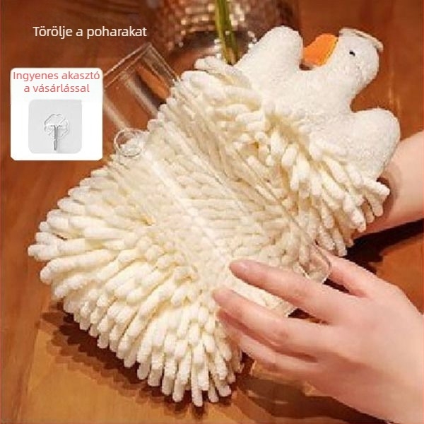 Baba chenille kéztörlő, nedvszívó, függő kivitel, 100% pamut, fonal 150d, konyha és fürdőszobára
