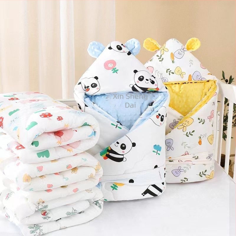 Újszülött baba takaró, swaddle, téli használat, szintetikus szál, modern minimalista stílus