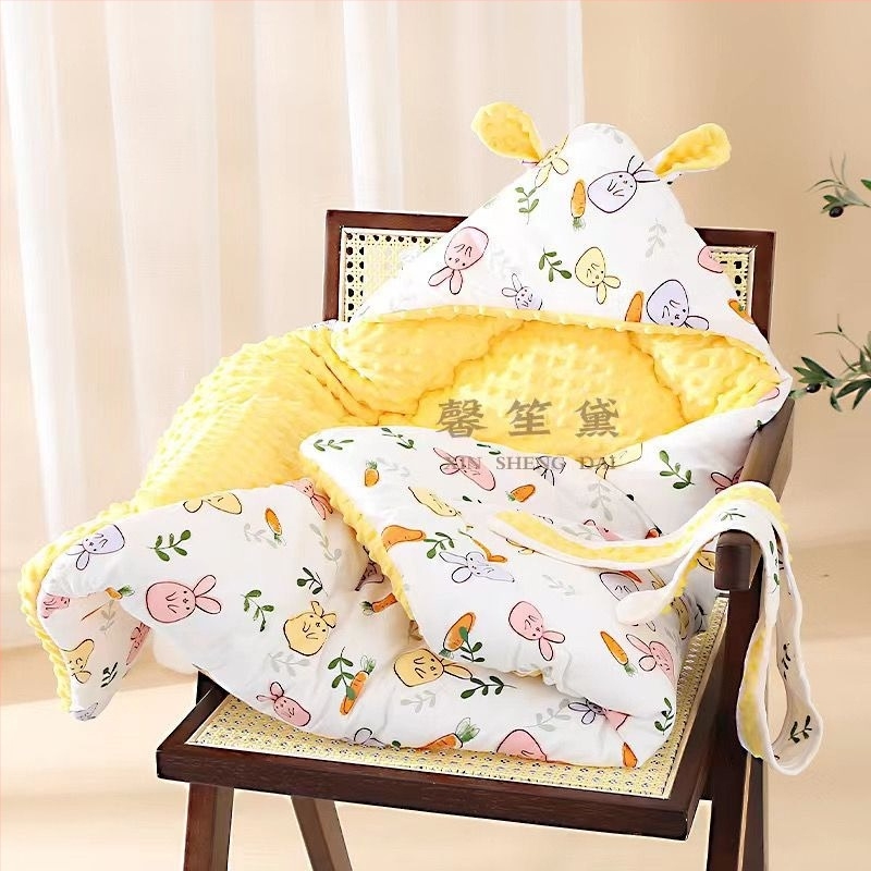 Újszülött baba takaró, swaddle, téli használat, szintetikus szál, modern minimalista stílus