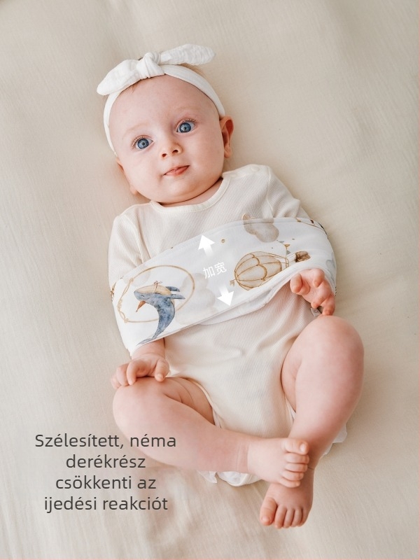 Újszülött babakendő, egész éves típus, pamut borítás meleg gyömbérrel, kis takaró