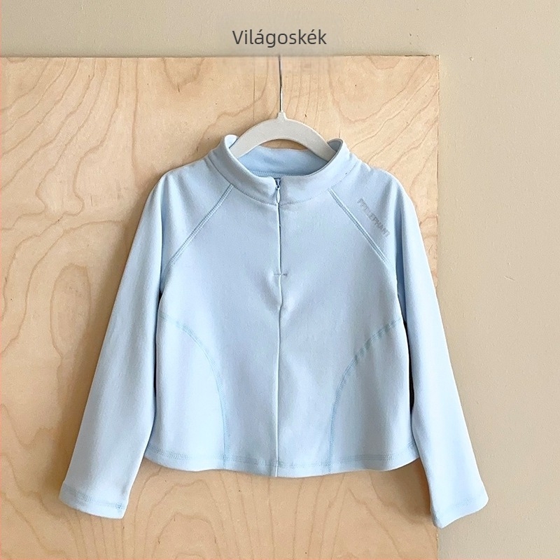 Fat Elephant Derong velúr hosszú ujjú gyerekeknek felső, 100% poliészter, őszi 2025