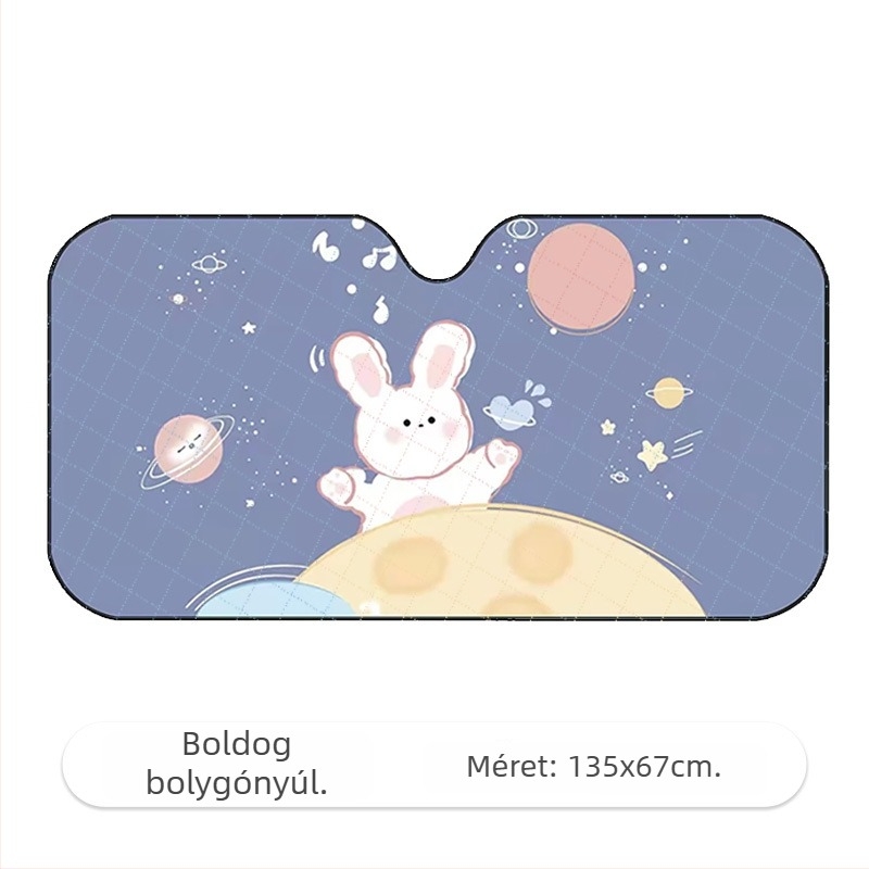 Autó napvédő árnyékoló Oxford anyagból, szívókorongos rögzítés, általános illeszkedés, logónyomás, testreszabható