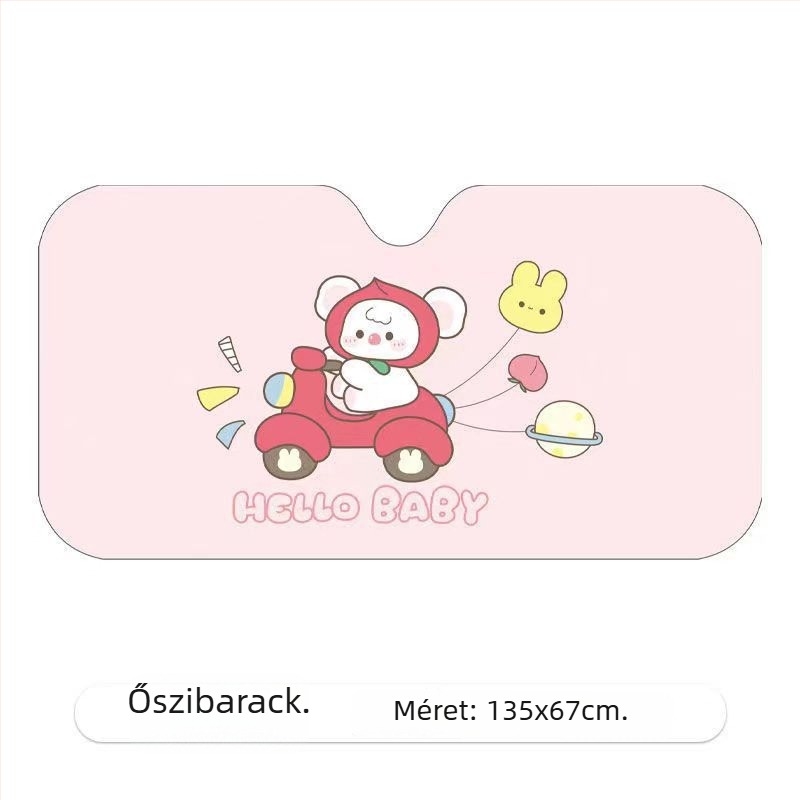 Autó napvédő árnyékoló Oxford anyagból, szívókorongos rögzítés, általános illeszkedés, logónyomás, testreszabható