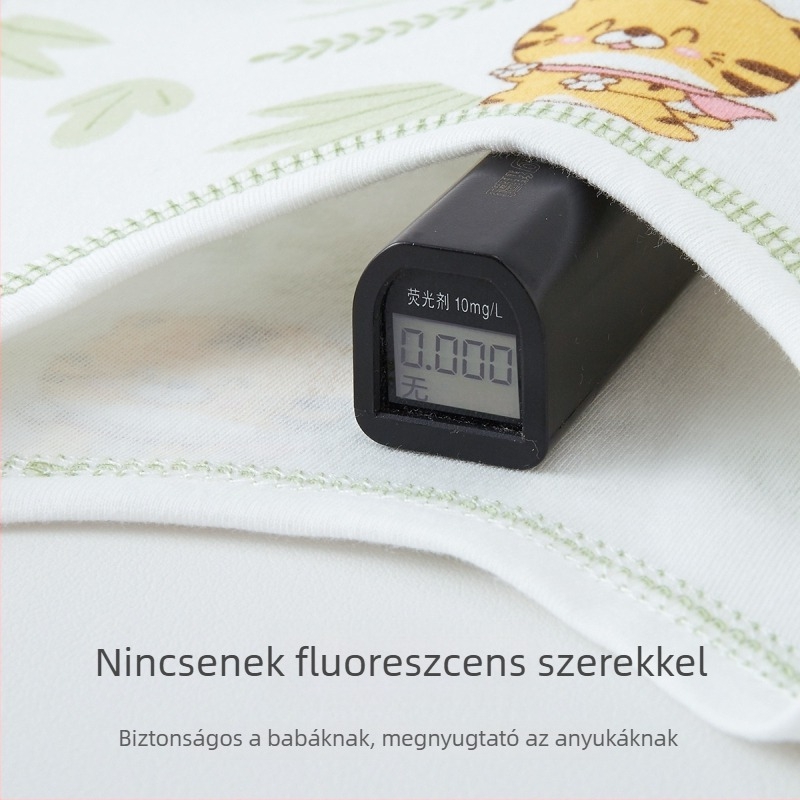 Baba pamut hosszú ujjú rugdalózó, hasi védelem, semleges nem, 0–12 hónap (80 cm-ig), 100% pamut, tavasz–ősz