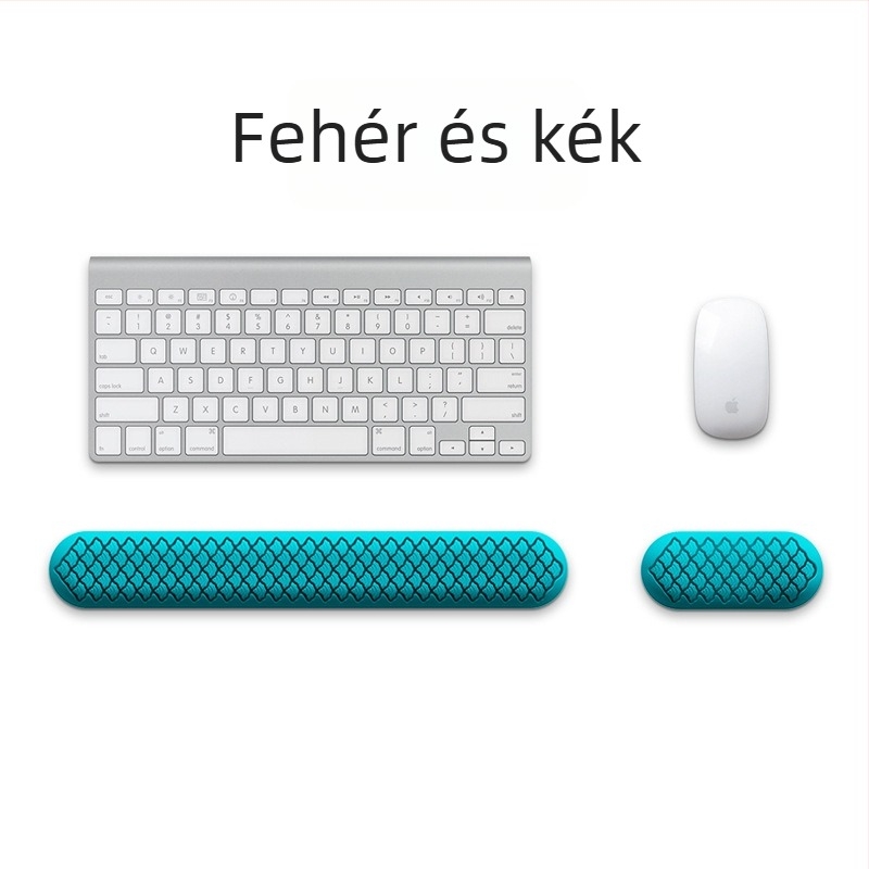 Szilikon billentyűzet csuklópárna, egyoldalas, tartó funkcióval, fémes stancolás, logó nyomtatott, modell J446/J447