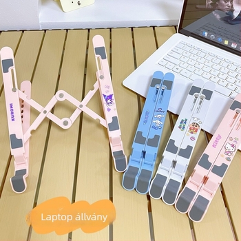 Összecsukható laptop- és tabletastand - műanyag, 859-es modell, univerzális illesztés, 2025-ös megjelenés