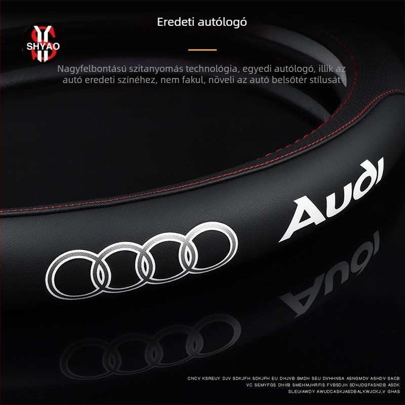 Valódi bőr kormánykerék borítás – univerzális, négy évszakos védelem, csúszásmentes, telepítés speciális járművekhez